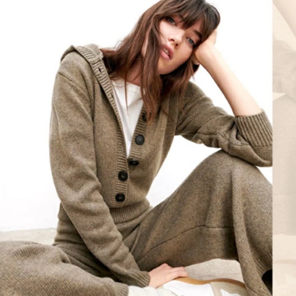 Zara Knit Hooded Crop Jumpsuit